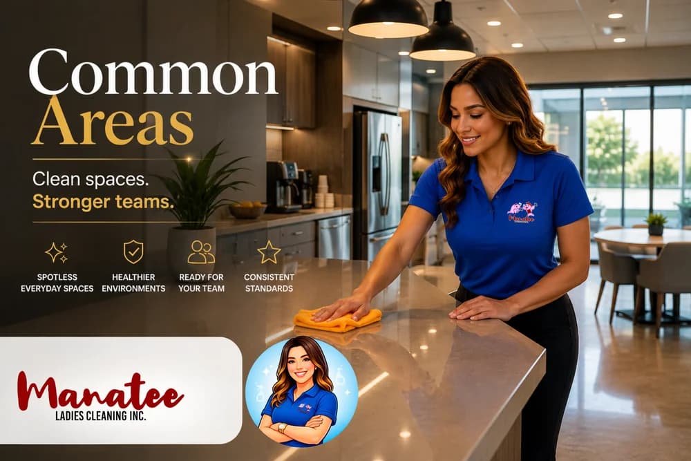 Office break room and common area cleaning — Manatee Ladies Cleaning